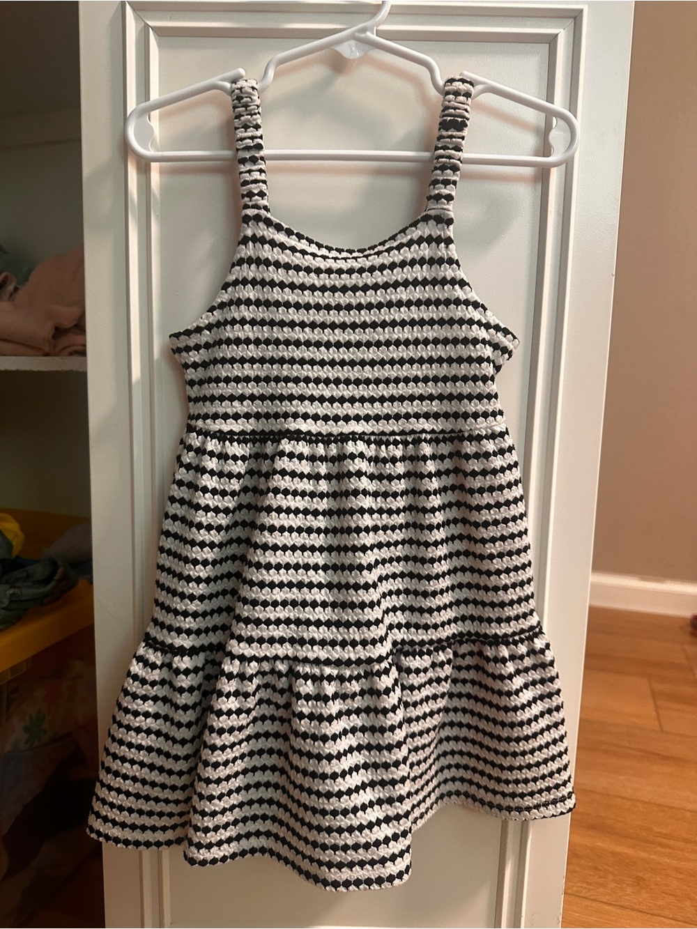 Primark Girls Black and White Striped Sundress